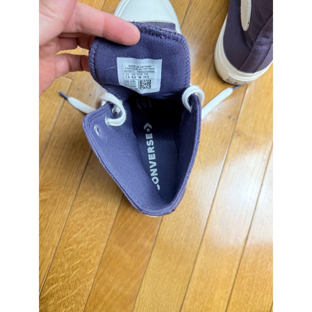 Converse Chuck Taylor All Star Lift High Top Purple Platform Sneakers 7.5 - Picture 7 of 7